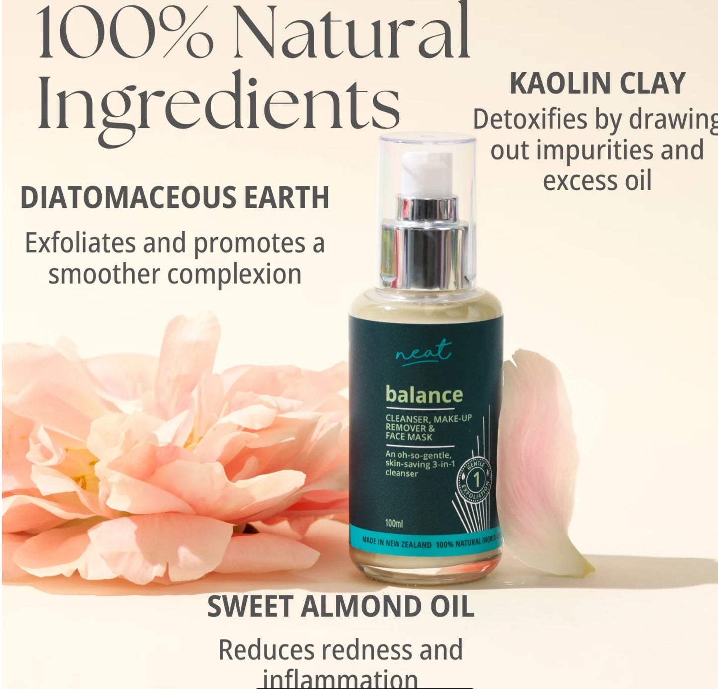 Neat - Balance (1) Daily Mineral Cleanser & Face Mask - 100% Natural 100ml