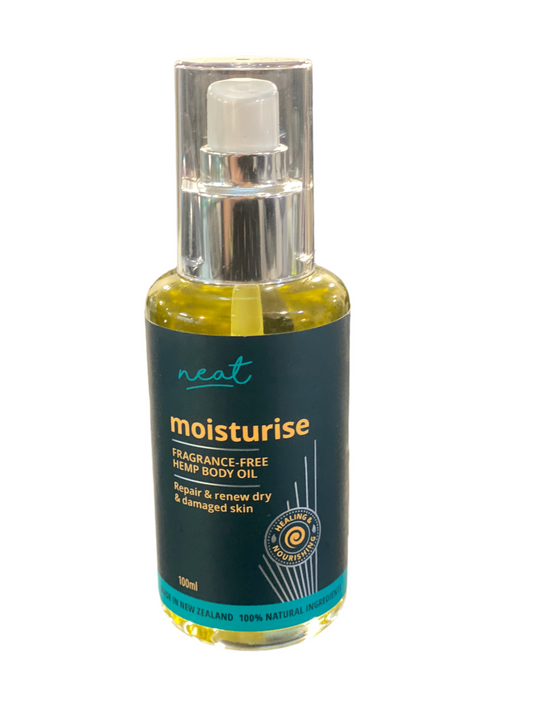 NEAT - Moisturise with Hempseed and Aloe Vera Body Oil with Harakeke and Kowhai 100ml