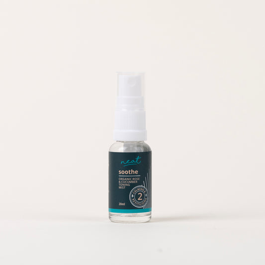 NEAT - SOOTHE (2) Organic Rose & Cucumber Toning Mist - 100% Natural 20ml